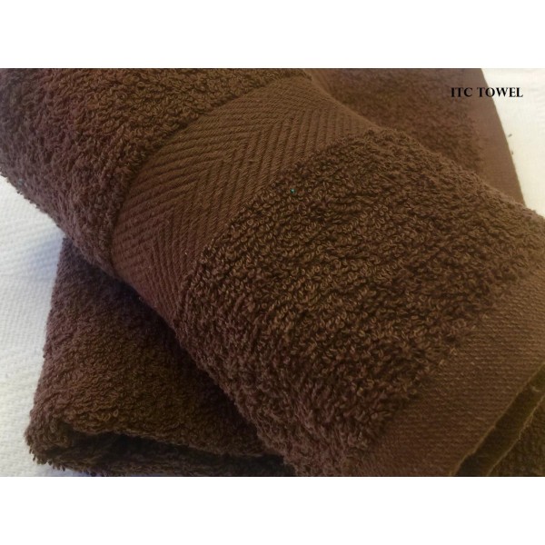 Unbranded 48 PIECES NEW BROWN SALON HAND TOWELS GYM DOBBY