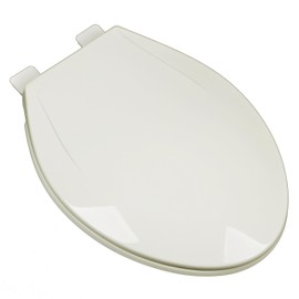 Bath Décor 2F1E6-02 Slow Close Plastic Elongated Top Mount Adjustable Release and Clean Hinge Toilet Seat, Biscuit/Linen