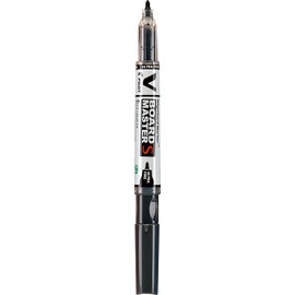Pilot Vboard Master S 43953, Marcador Para Pizarrón Blanco, Vboard Master S, Punto Ultra Fino, Tinta Color Negro, Caja Con 12 Piezas, Negro