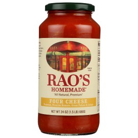 Rao's Homemade Four Cheese Pasta Sauce, 24 oz, Tomato Sauce, All Purpose, Keto Friendly Pasta Sauce, Premium Quality Tomatoes from Italy