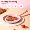 RETROSOHOO Nonstick Frying Pan Set, Pink Crepe Pan with Non