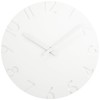 Remnos NTL10-04A Lemnos Wall Clock, Analog, Curved, White, CARVED Arabic,