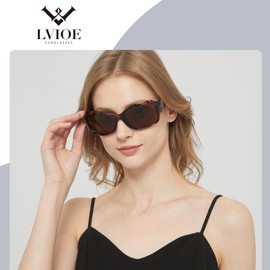 LVIOE Womens Polarized Sunglasses Stylish Design Anti Glare UV400 Protection for Outdoor Activities