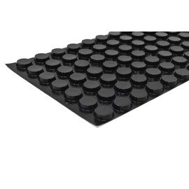 Cylindrical Flat Top Self-Adhesive Protective Non-Skid Rubber Feet .780" inches (19.8 mm) x .200" inches (5.1 mm) - 84 Pack - BS41 Black