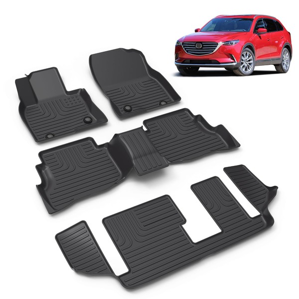 VOUKIY All Weather Car Floor Mats Fit for Mazda CX-9