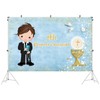 First Communion Backdrop Boy Girl Shower Party Decoration God Bless