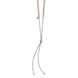Auriga Fine Jewelry 925 Sterling Silver Rose Gold-plated Diamond-cut Adjustable Snake Chain Necklace for Women 28"", Yellow, AFJ-QG-QLF745-28-MP