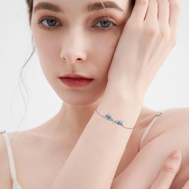 DAYLINLOVE Dragonfly Bracelet 925 Sterling Silver Abalone Shells Dragonfly Bracelets Nature Dragonfly Jewelry Gifts for Women Girls Daughter Dragonfly Lover