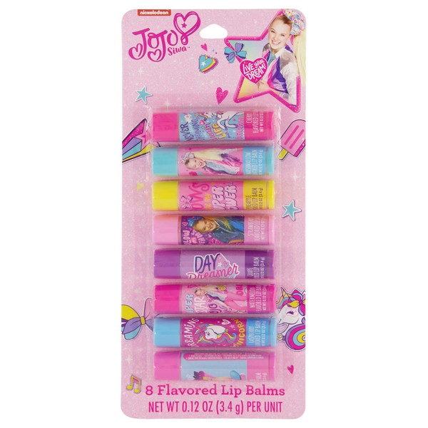 Taste Beauty JoJo Siwa Tinted Lip Balm Variety Pack, Flavored Lip Balm, 8 Tubes