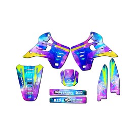 Senge Graphics Inc 1992-1993 KX 125 SPACE KADET Galaxy Senge Graphics Kit Compatible with Kawasaki - Base Kit, 18/21