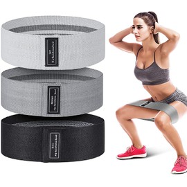LETTURE Bandas de Resistencia Antideslizante con 3 Niveles, Set de 3 Banda Elastica Musculacion Fitness Bandas de Entrenamiento para Ejercicios de Gluteos, Piernas y Brazos, Yoga, Fitness, Crossfit