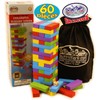 Matty's Mix-Up 60pc Large Colorful Wooden Tumble Tower Deluxe Stacking