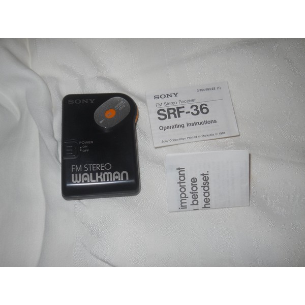 Sony FM Stereo Walkman Receiver SRF-36 FM PORTABLE RADIO