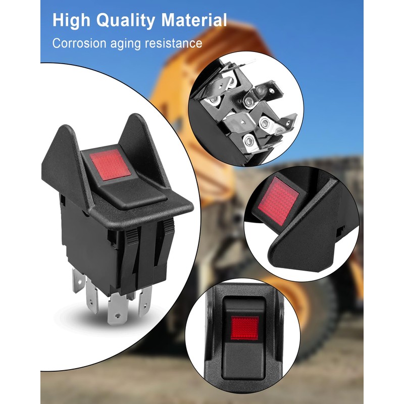 Vaticas 6 Terminal Rocker Switch Replace 30T37620, Generator Remote Start