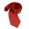 JUNMEISI Crimson Red Ties For Men Solid Pure Color Tie