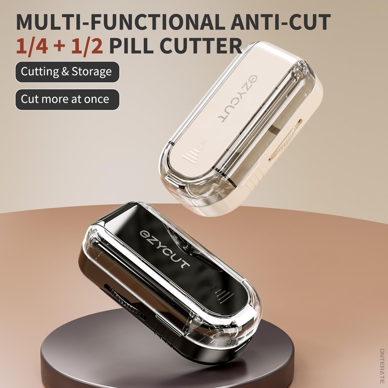 ONTERATE Pill Cutter Splitter for Small & Large Pills, Adjustable
