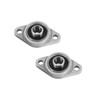 DollaTek 2 Pcs KFL08 8mm Zinc-Aluminum Alloy Flange Pillow Block