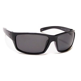 Coyote Eyewear P-42 Sportsman's Polarized Sunglasses, Black Frame, Gray Lens