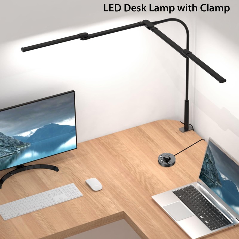 iVict Desk Lamp for Home Office, 24W Flexible Gooseneck Table