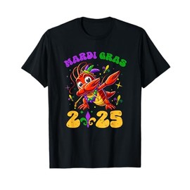 Mardi Gras 2025 Dabbing Crawfish Carnival Parade Cajun T-Shirt