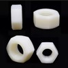 M8 (8mm) White Plastic Nuts Form-A Flat Nylon Washer (Pack