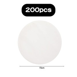 Jagowa 200PCS 15 Cm Burger Paper Non-Stick Baking Paper Hamburger Patty Parchment Paper Round for Burger Press (15 Cm)
