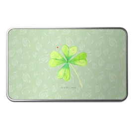 Mr. & Mrs. Panda Metal Tin Rectangular Flower Clover Leaf Gift Storage Box Aluminium Tin Lucky Charm Moving Plants Job Change Tin Box