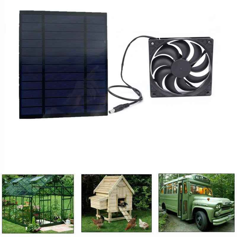 Solar Abluftventilator Kit Solarzellenplatinen Netzteil 10 W für die Luftzirkulation
