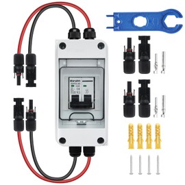 KERWINN Solar Panel Disconnect Switch,20A 400V Miniature Circuit Breaker Box IP65 Waterproof AC/DC Disconnect Box for photovoltaic Solar Panel Grid-Connected Off-Grid System Home