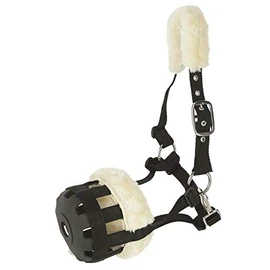 Kerbl 3222143 Muzzle Teddy Fleece, Nylon, Black, Pony