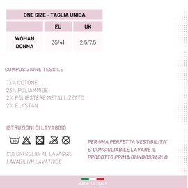 LEON D'ORO Warme Damensocken aus Baumwolle, 3/4 Paar, Damensocken kurz, Socken für Damen ohne Gummizug, Mode Made in Italy, 435 3 Pai Royal, Einheitsgröße