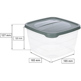 KOTARBAU® 3-Piece Set Food Storage Container with Lid 165 x 165 mm