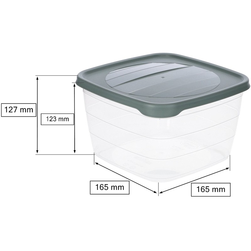 KOTARBAU® 3-Piece Set Food Storage Container with Lid 165 x