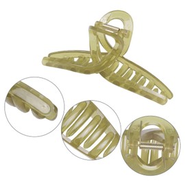 Qishing Big Hair Claw Clips Large Butterfly Hair Clips for Women Large Jelly Clip Larger Size Hair Clip for Girls Hair Accessories for Long Thick Hair，Shark Hair Clips waterproof Lightweight Butterfly Fashion Accessories for Women Girls. (jade green,gray