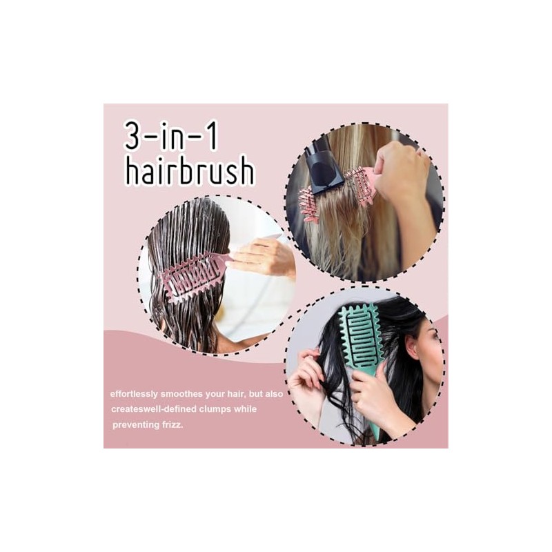 WADY Cepillo para Cabello Rizado Para Mujeres, Cepillo para Rizos,