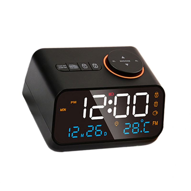 Digital Alarm Clock with Large LED Display FM Radio Sleep