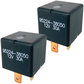 2-Pack 95224-38050 Starter Relay - 30A 12VDC 4-Pin SPST Automotive Relay - Compatible with Select Hyundai Elantra, Kia Soul Vehicles - Fixes Starter, Fuel Pump & P0615/P0326 Errors