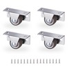 1 Inch Small Side Mount Casters Set of 4, Little