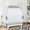 L RUNNZER Baby Crib Tent, Pop Up Crib Canopy to