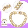 QESSUVNC Puppy Chain Gold Chain Cat Collar Gold 50cm/20in Dog