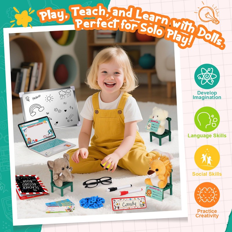 Alritz Pretend Play Teacher Set, School Stuff, Role Play Preschool