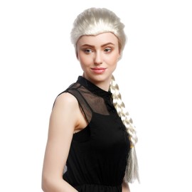 WIG ME UP - XR-009-P613 Women's Carnival Cosplay Wig Blonde Light Blonde Long Braid Braided Princess Approx. 70 cm