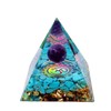 ycyingcheng Moonstone Crystal Orgone Pyramid, Ogan Crystal Energy Tower, Nature