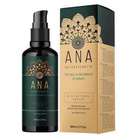 ANA Naturkosmetik Retinal Serum 50ml – Anti Aging Nachtserum mit 3-fach Anti-Aging-Komplex, Hyaluron & Niacinamid – Gesichtsserum gegen Falten, feine Linien & für glatte Haut – Vegan
