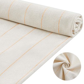 Panelee 39 x 59 Inch Large Monks Cloth for Punch Needle Primary Tufting Cloth with Marked Lines Stretches Punch Needle Fabric Needlework Fabric for Rug Tufting Gun Punch Needle
