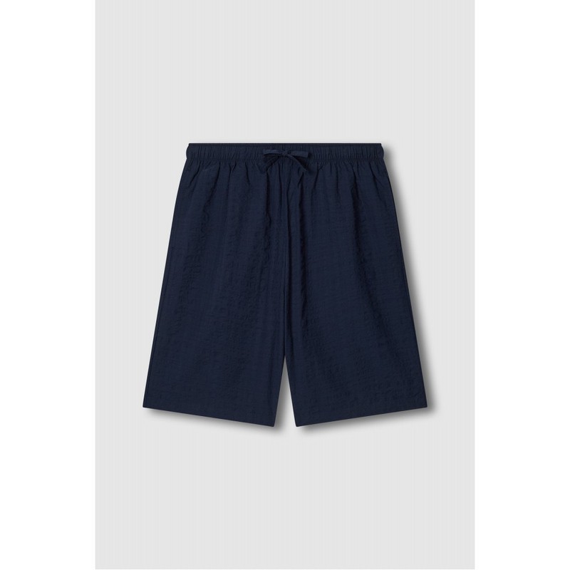 Jaju [JAJU] Men's Soft Seersucker 5-minute pajama pants_Navy