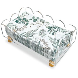Ebrima Acrylic Napkin Holder, 9.5 Inch Napkin Holders with Base, Modern Hand Towel Tray, Clear Napkin Holder for Home, Hotel, Office, Restaurant, Rectangle