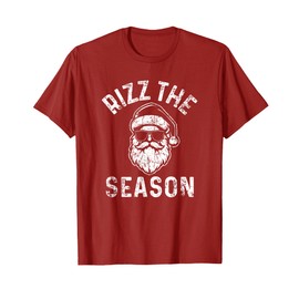 Rizz The Season Funny Christmas Rizzmas Santa Claus Rizzler T-Shirt
