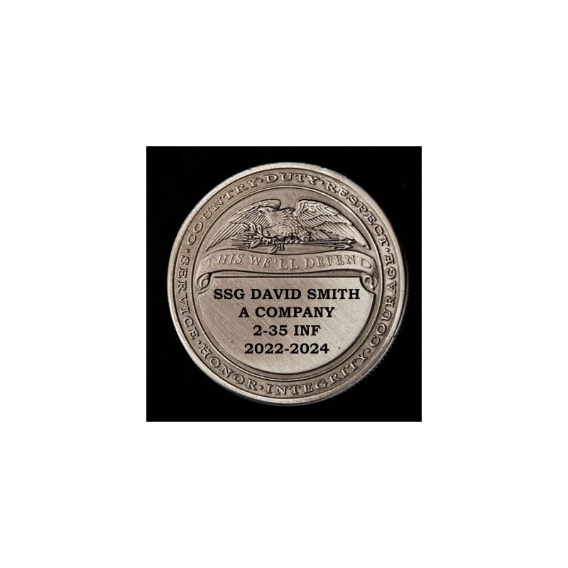 Challenge Coin: 25th Infantry Division (Engraving Available)