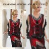 Blulu 9 Piece 1920s Women's Flapper Dress Costume Set V